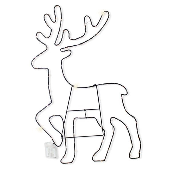 Sob stojan kov LED 64cm černá